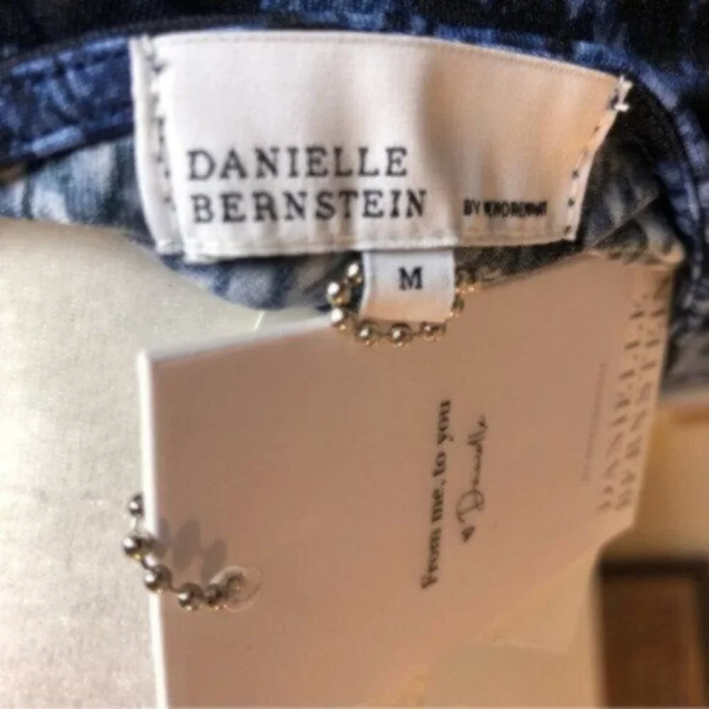 NWT Danielle Bernstein Blue Snakeskin Print Mini Dress M